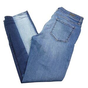 Kut From The Kloth Womens Catherine Boyfriend Jeans 10 Patchwork Distressed